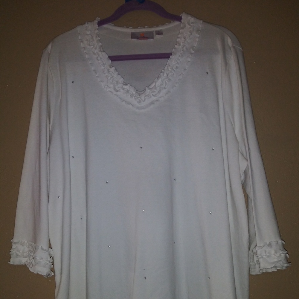 White long sleeve 1X